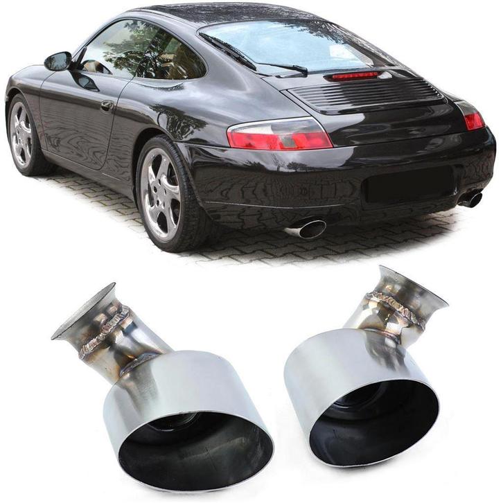Uitlaat Sierstuk RVS Voor Porsche 911 996 1998 t/m 2001 3.4, Auto diversen, Tuning en Styling, Verzenden