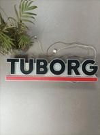 Vintage  lichtgevend reclamebord Tuborg, Verzamelen, Biermerken, Ophalen