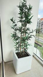 Bloempot Elho op wielen 48:48:48 wit, Ophalen, Zo goed als nieuw