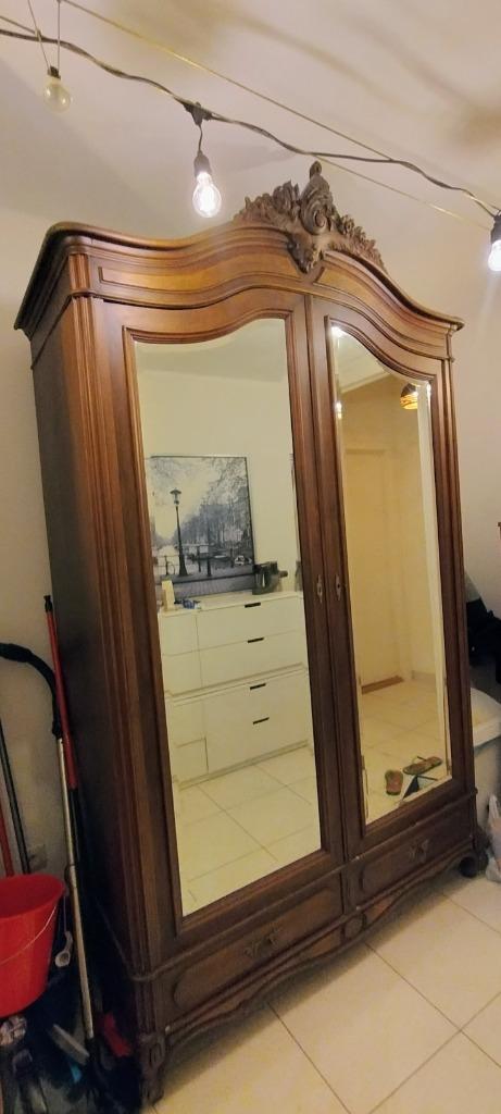 GRANDE et BELLE Armoire double + AVEC son Miroir assorti, Antiek en Kunst, Antiek | Meubels | Kasten, Ophalen