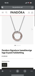 Pandora halsketting, ketting, Handtassen en Accessoires, Kettingen, Wit, Nieuw, Ophalen of Verzenden, Zilver