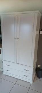 witte kleerkast 1m95 hoog 0m55 diep en 1m05 breed, Ophalen, 100 tot 150 cm, Met hangruimte, Wit classic