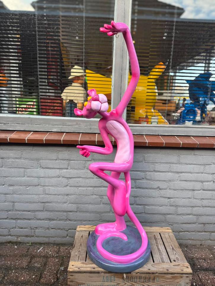 Grote Roze Pink Panter beeld, Verzamelen, Beelden en Beeldjes, Zo goed als nieuw, Fantasy, Ophalen