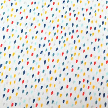 6362)150x50cm coton goutte d'eau blanc