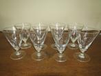8 wijnglazen op lage poten, Ophalen of Verzenden