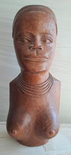 Buste van Afrikaanse vrouw - 37 cm hoog, Antiek en Kunst, Ophalen of Verzenden