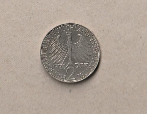 Allemagne : 1957:2 DM (Max Planck) (utilisé), Timbres & Monnaies, Monnaies | Europe | Monnaies non-euro, Monnaie en vrac, Allemagne