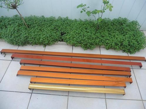 Set van 7 metalen railafdekstangen voor gordijnen of plooien, Antiek en Kunst, Curiosa en Brocante, Ophalen