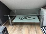 Glazen salontafel, Huis en Inrichting, Tafels | Salontafels, Ophalen, Gebruikt, Rechthoekig, Glas