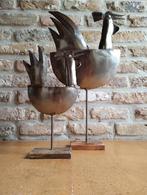 2 metalen kippen, Ophalen of Verzenden