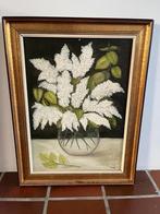 Schilderij van witte Seringen inclusief kader, Ophalen of Verzenden