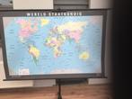 Carte scolaire rétro - Carte du monde - Carte 468, Maison & Meubles, Comme neuf, Enlèvement ou Envoi