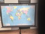 Retro schoolkaart - Wereldkaart - Kaart 468, Huis en Inrichting, Woonaccessoires | Wanddecoraties, Ophalen of Verzenden, Zo goed als nieuw