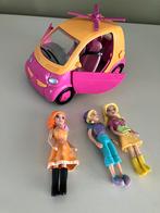 Polly pocket voiture hélicoptère + 3 poupées + accessoires, Enlèvement ou Envoi
