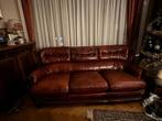 Canapé en vrai cuire style sherfield 3 place, Maison & Meubles, Enlèvement, Utilisé, Cuir