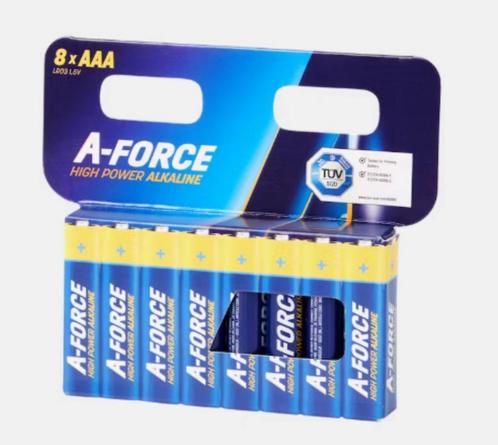 8 piles de type AAA, 1,5 V, alcaline universelle Penlite, TV, Hi-fi & Vidéo, Batteries, Neuf, Enlèvement ou Envoi