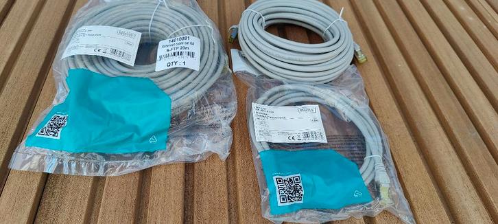 Netwerkkabel Cat6a 2m, 10m en 20m, Computers en Software, Pc- en Netwerkkabels, Nieuw, Ophalen