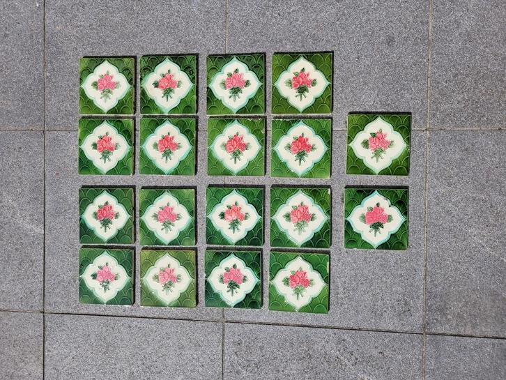 Vintage tegels (18st), Antiek en Kunst, Antiek | Wandborden en Tegels, Ophalen of Verzenden