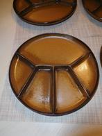Lot 12 Assiettes à FONDUE viande avec séparation sauces 22cm, Electroménager, Enlèvement, Utilisé