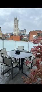 Tuintafel en 5 stoelen Meubili Knokke, Tuin en Terras, Ophalen, Zo goed als nieuw