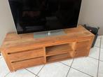 tv kast, Ophalen, Gebruikt, 100 tot 150 cm, Teakhout