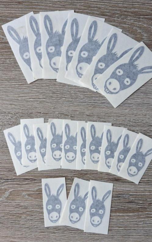 zelfklevers ezel stickers, Verzamelen, Stickers, Nieuw, Dier en Natuur, Ophalen of Verzenden