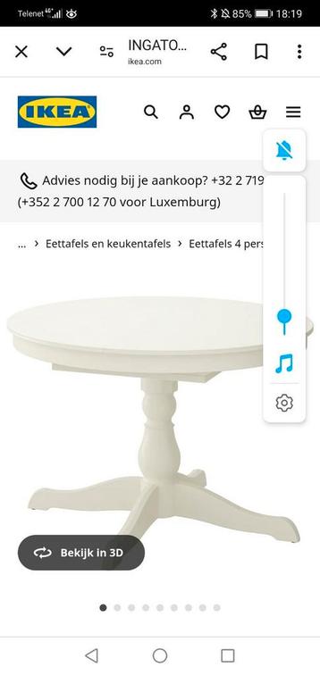 Ikea Ingatorp uitschuifbare tafel  beschikbaar voor biedingen