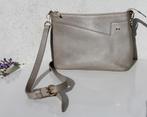Nathan Baume metallic beige schoudertas, Ophalen of Verzenden, Gebruikt, Beige, Leer