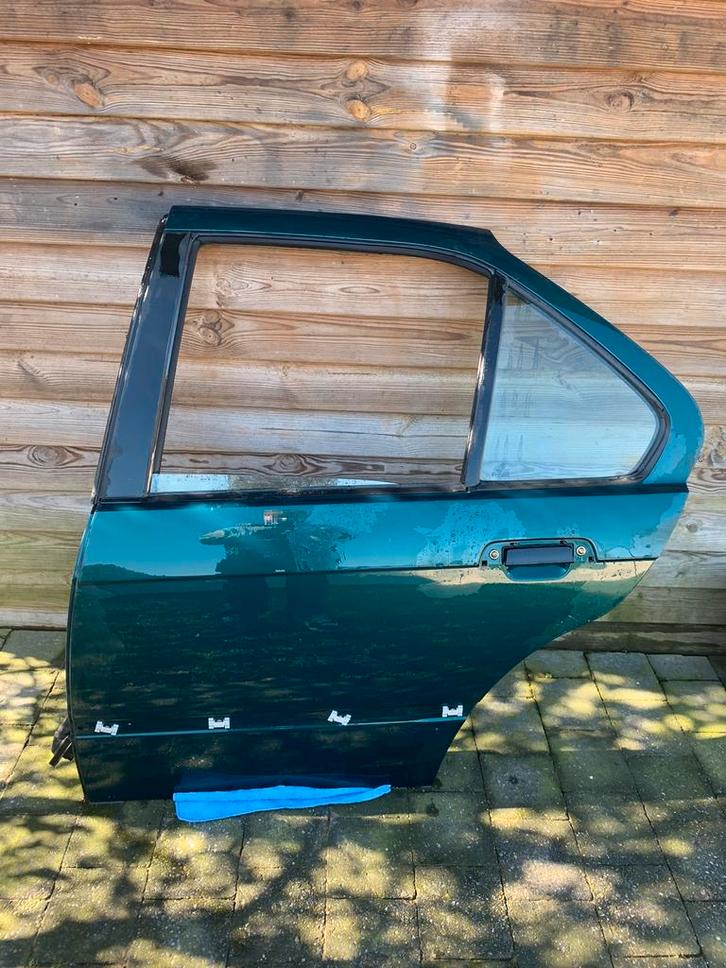 Deur bmw e36 Laguna green links achter, Auto-onderdelen, Carrosserie, Deur, BMW, Achter, Gebruikt, Ophalen of Verzenden