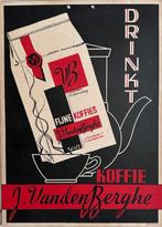 ude kartonnen reclame van Vandenberghe Koffie Roeselare, Ophalen of Verzenden, Zo goed als nieuw, Reclamebord