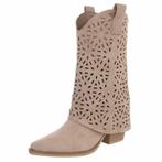 Dames cowboy western sleeve laarzen khaki 36 37 38 39 40 41, Ophalen of Verzenden, Nieuw, Bruin, Hoge laarzen