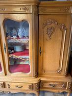 Grote massief eiken wandkast – vitrine + veel opbergruimte, Antiek en Kunst, Ophalen