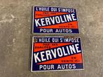 emaille reclamebord kervoline dubbelzijdig, Verzamelen, Merken en Reclamevoorwerpen, Ophalen, Gebruikt, Reclamebord