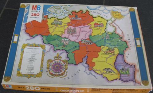 West Afscheiden affix ② MB Puzzle - Serie Geographic - 06: België en Luxemburg (280 — Denksport  en Puzzels — 2dehands