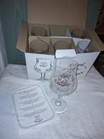 6 oude kristallen glazen, karmeliet, nieuwstaat, Ophalen of Verzenden, Nieuw, Bierglas