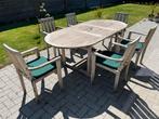 Eden Green Teakset + 6 stoelen, Tuin en Terras, Tuinsets en Loungesets, Ophalen, Zo goed als nieuw