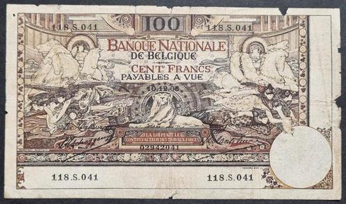 100 Francs 1906 Montald / Groene achterzijde ! Zeldzaam !, Timbres & Monnaies, Billets de banque | Belgique, Billets en vrac, Enlèvement ou Envoi