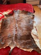 Mooi echt geitenvel tapijt met staart, Huis en Inrichting, Ophalen, Gebruikt, 100 tot 150 cm, Bruin