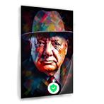 Portrait de Winston Churchill Affiche 80x120cm mat., Antiquités & Art, Art | Dessins & Photographie, Envoi