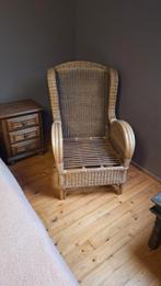 voetbank plus zetel rotan, Huis en Inrichting, Ophalen of Verzenden, Zo goed als nieuw, Riet of Rotan