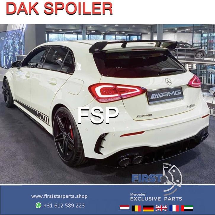 W177 A KLASSE A35 A45 AMG DAK SPOILER VLEUGEL ZWART Mercedes, Auto-onderdelen, Carrosserie, Achterklep, Mercedes-Benz, Achter