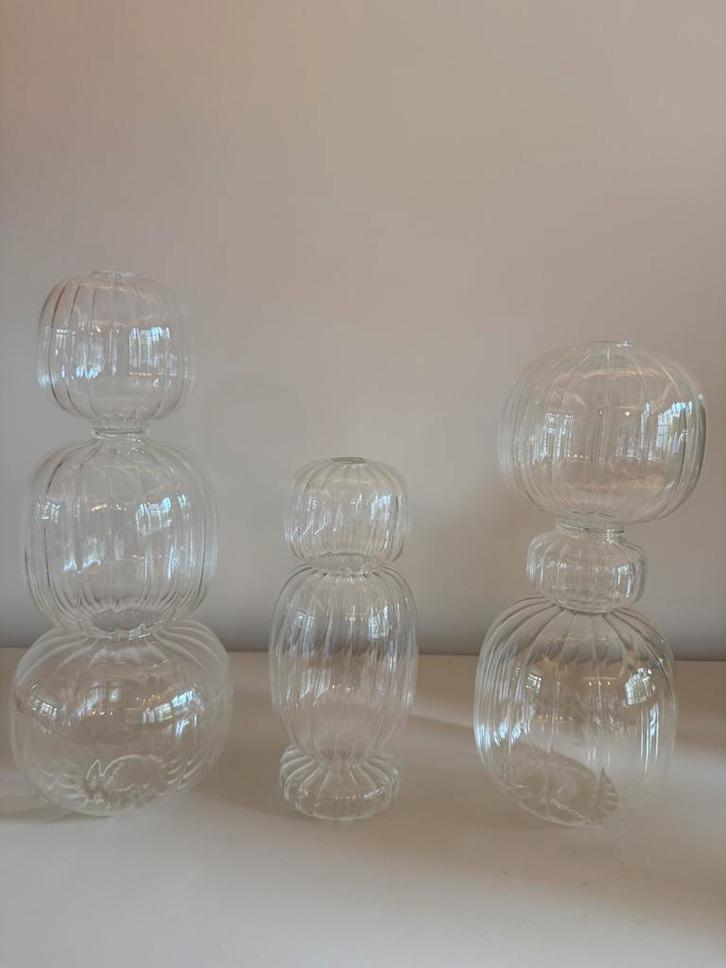 Bolia Miyabi vaas (3 stuks), Huis en Inrichting, Woonaccessoires | Vazen, Zo goed als nieuw, Glas, Ophalen