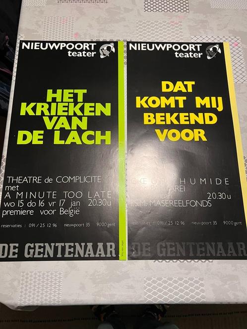 Vintage Posters Nieuwpoort Teater: Het krieken van de lach /, Verzamelen, Posters, Zo goed als nieuw, Reclame, Deurposter of groter