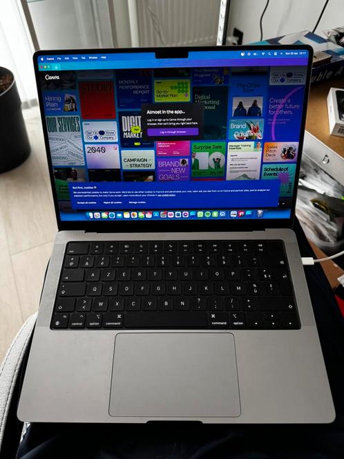 Macbook pro M1 max 14”, Computers en Software, Apple Macbooks, Zo goed als nieuw, MacBook, 512 GB, 32 GB, Azerty, Ophalen of Verzenden