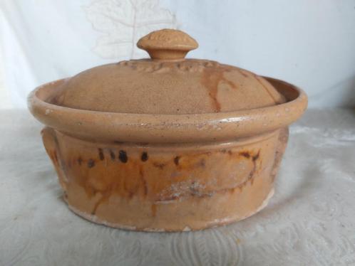 Mooi verweerde oude franse patépot / paté terrine, Antiek en Kunst, Antiek | Keramiek en Aardewerk, Ophalen of Verzenden