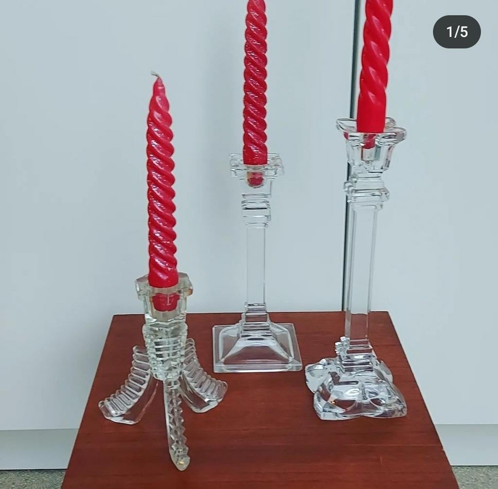 Glazen kandelaars, Ophalen of Verzenden