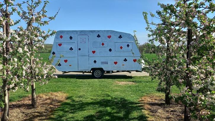 Gerenoveerde caravan ingericht als escaperoom, Caravans en Kamperen, Caravans, Particulier, 500 - 750 kg, Overige, Home-car, 5 tot 6 meter