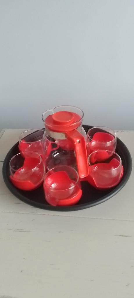 Melitta ontbijt set oranje, Huis en Inrichting, Keuken | Servies, Zo goed als nieuw, Kop(pen) en/of Schotel(s), Glas, Ophalen of Verzenden