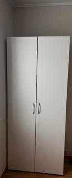 Witte kleerkast, Huis en Inrichting, Kasten | Kleerkasten, Ophalen, Overige materialen, Witte kleerkast, Met hangruimte