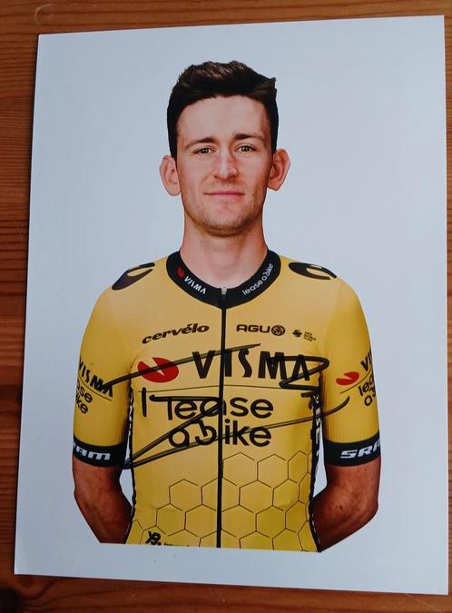 Gesigneerde foto van Tiesj Benoot., Sport en Fitness, Wielrennen, Nieuw, Verzenden
